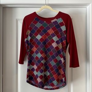 Lularoe 3/4 sleeve Raglan top